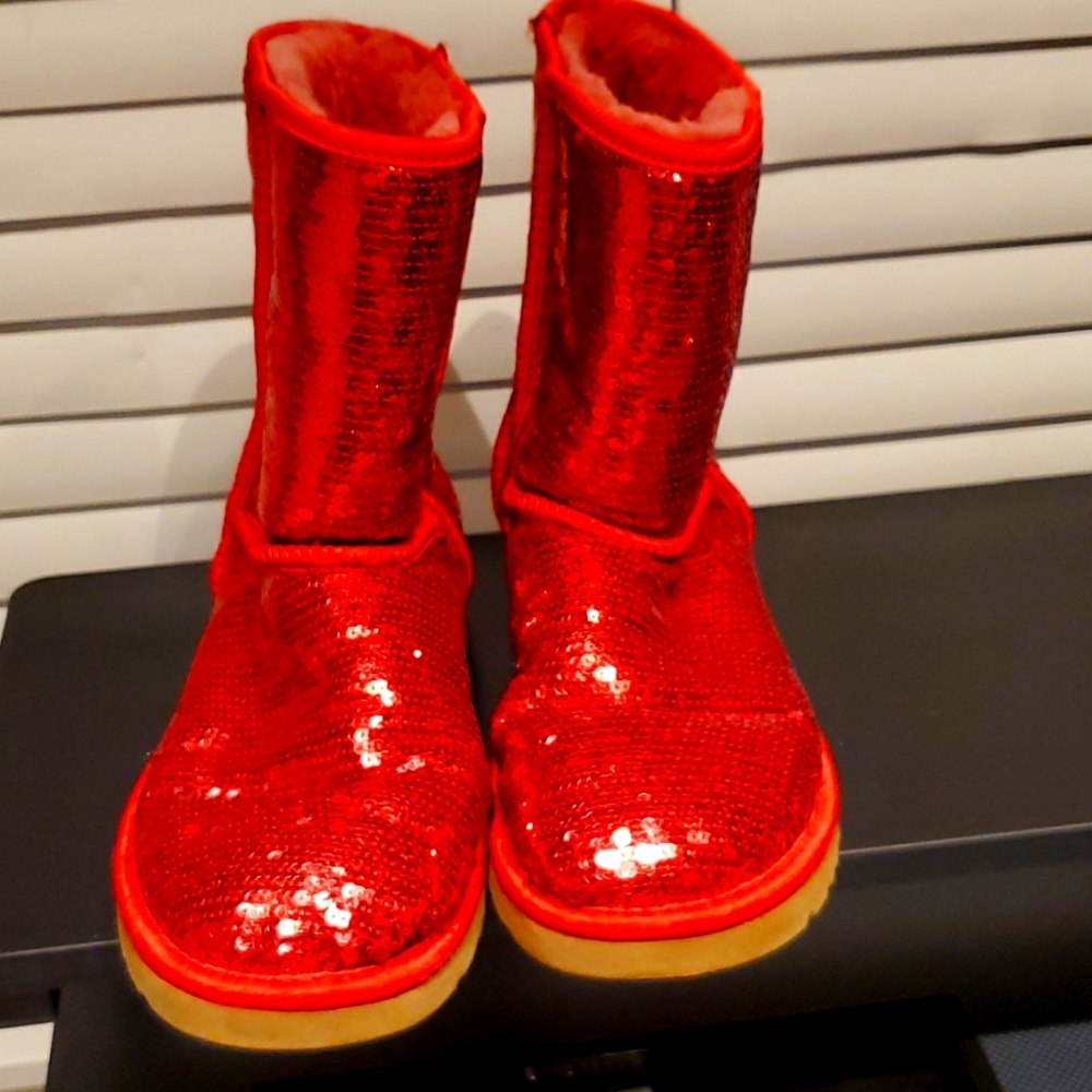 Red sequin uggs